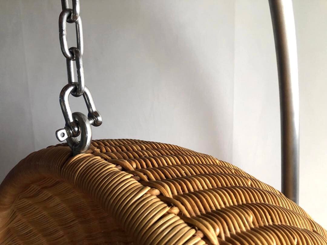 名作 ヤマカワラタン製 ナナディッツェル ハンギングエッグチェア 北欧 デザイン