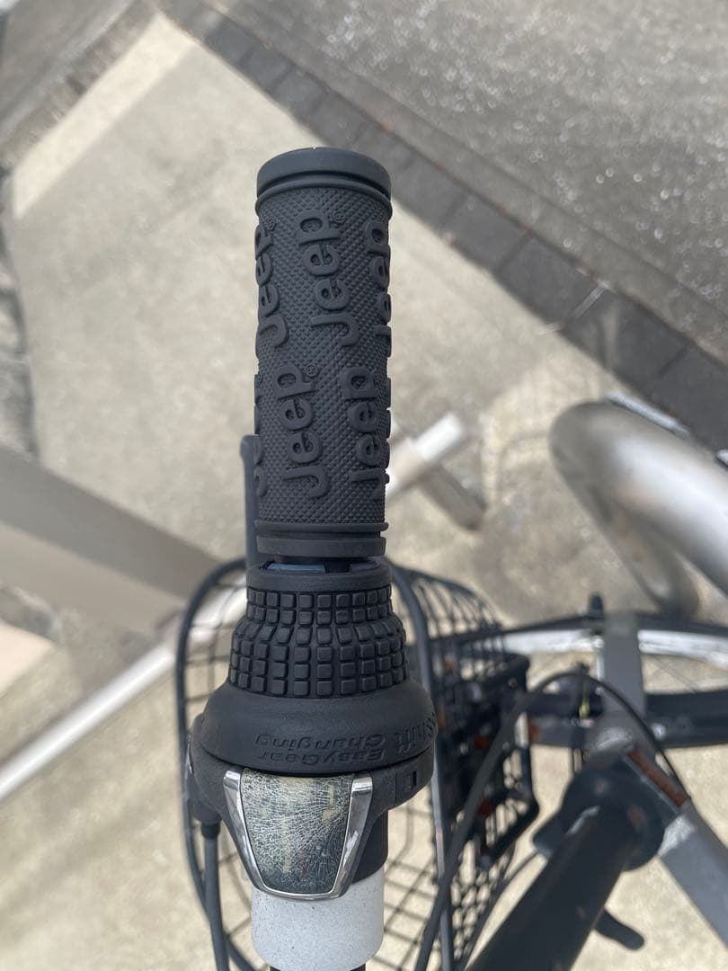 Jeep 折りたたみ自転車 グレー 前面バスケット付き