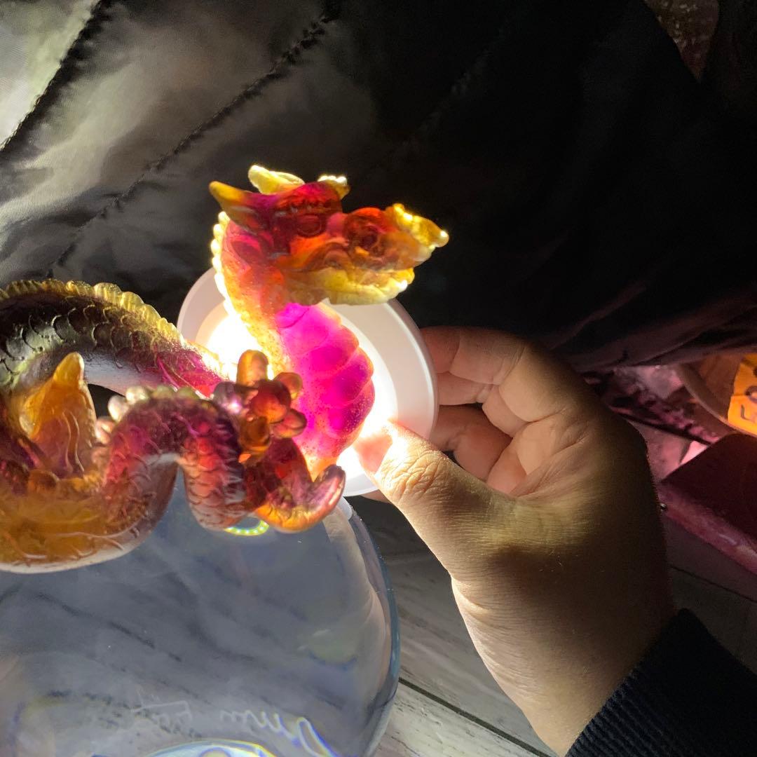 ドームフランス 本体新品同様 竜 龍 辰 ドラゴン 水晶玉 クリスタルガラス