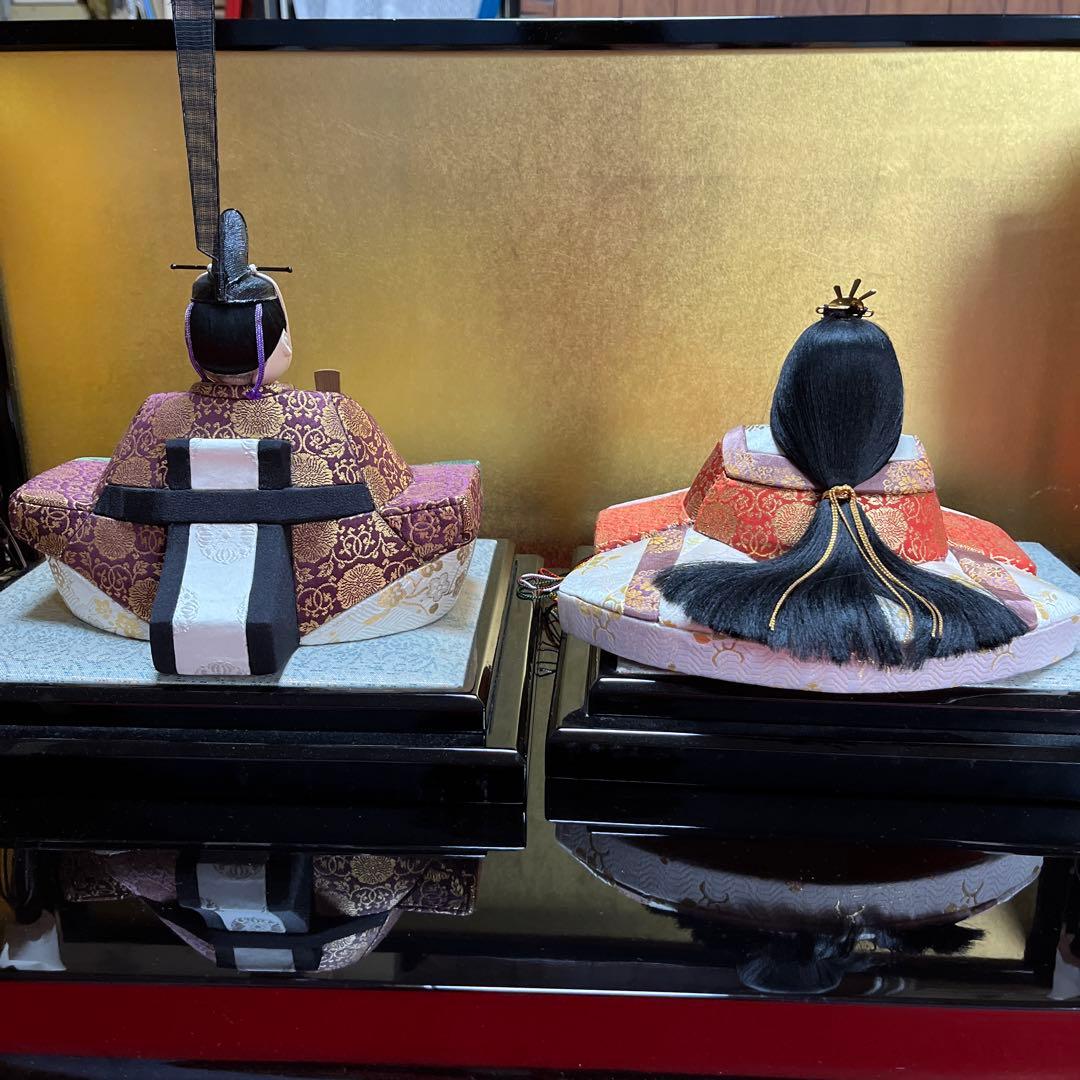 東玉工房　伝統工芸師、鈴木賢一　 江戸木目込￼雛人形　西陣織