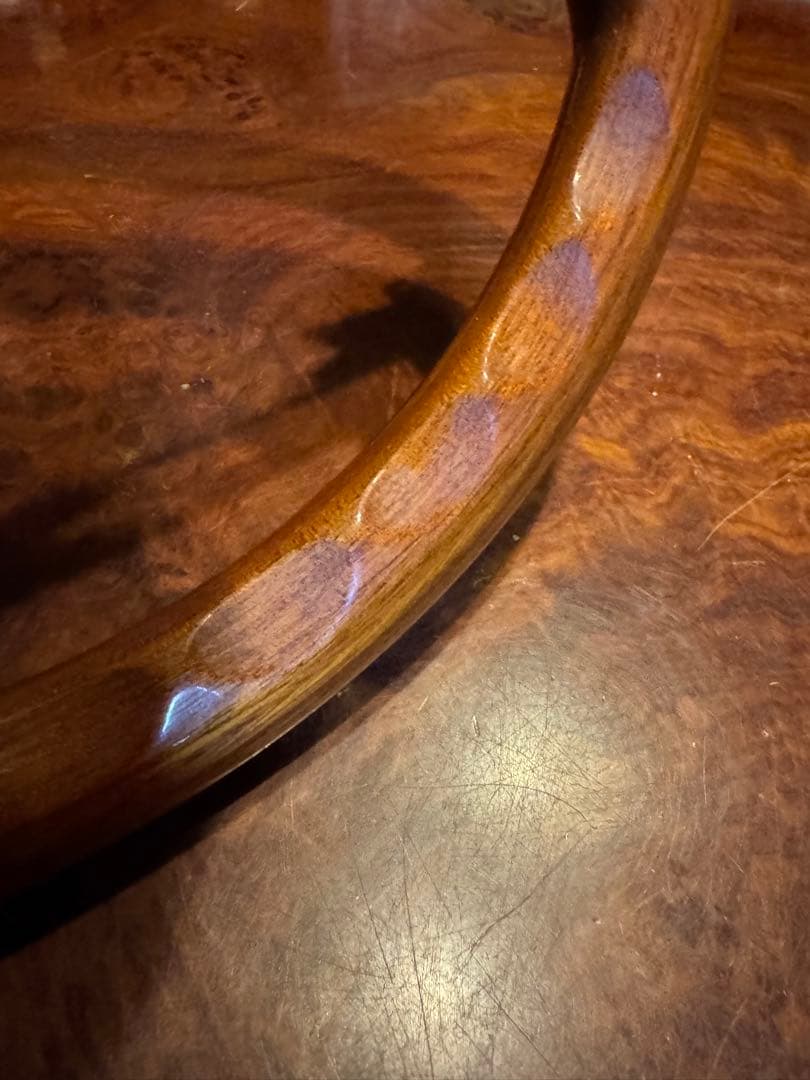 旧車にcomusa italy ウッドステアリング　直径33cm一応ジャンクにて