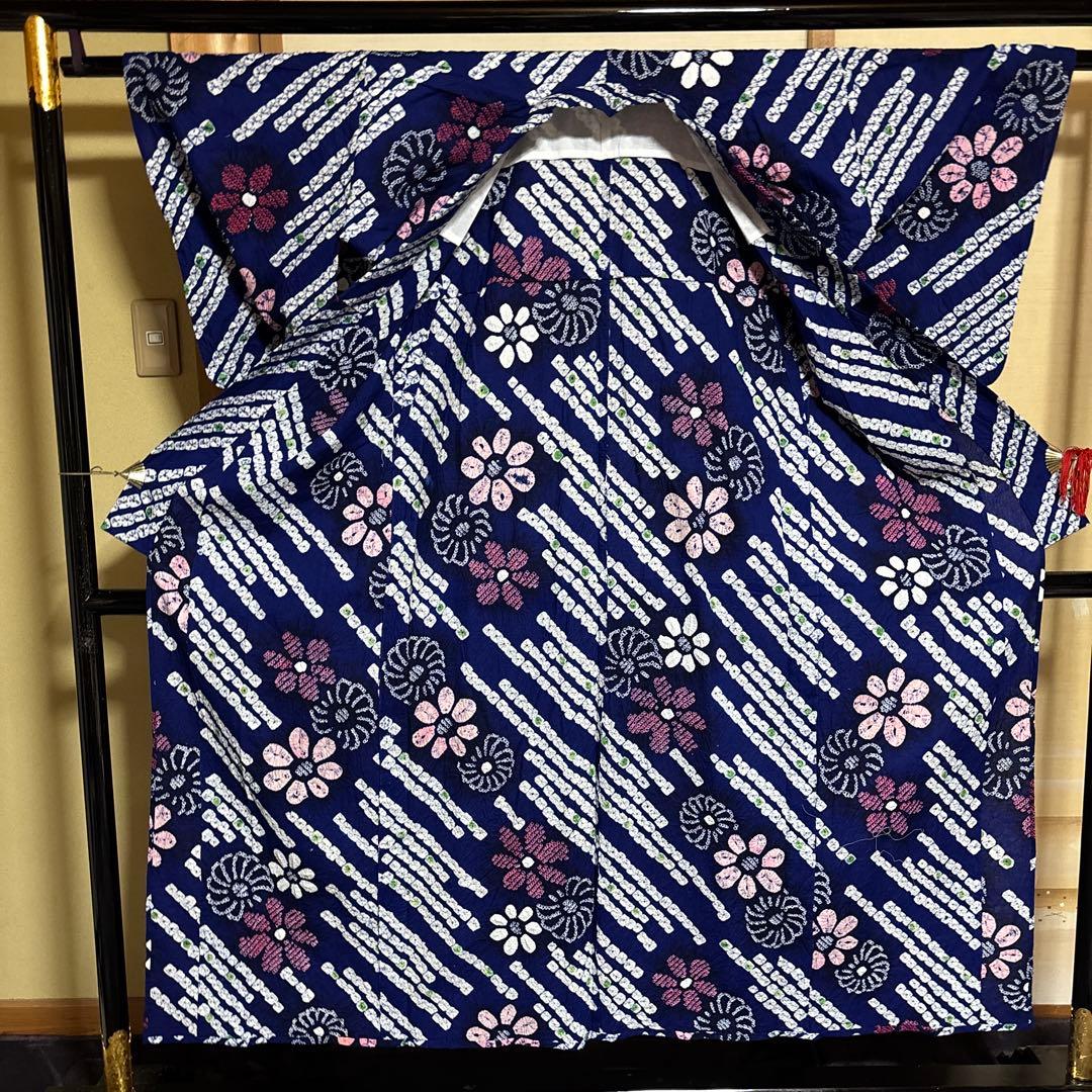 【美品】有松鳴海絞り浴衣セット 高級感◎ フルセット　５点　大人浴衣　推し色