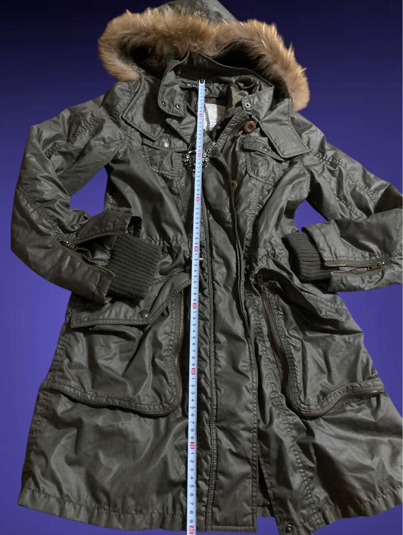 y2kファーモッズ平成ギャルカーキNANAロックフェアリーグランジ古着トレンド