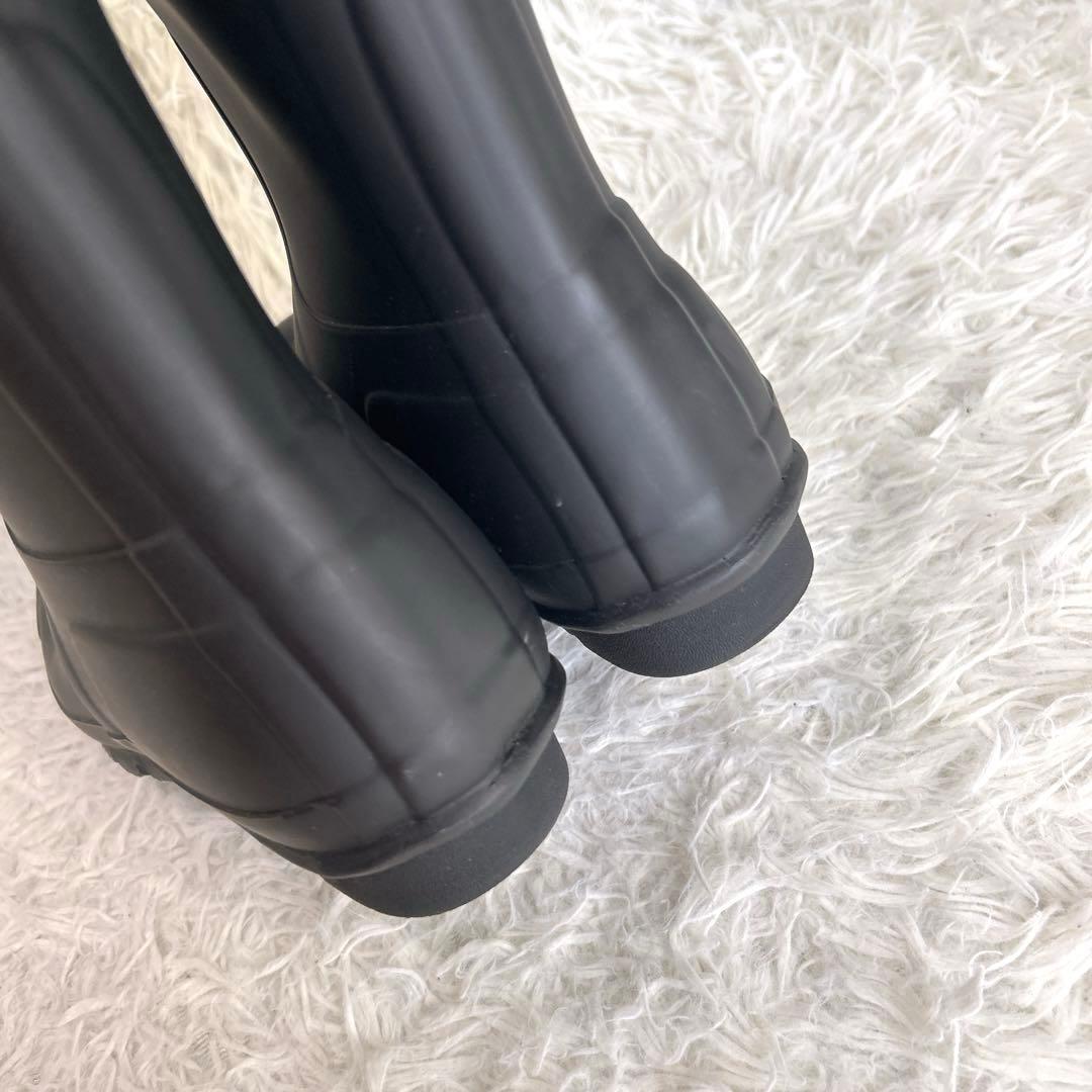 極美品✨HUNTER レインブーツ 黒 ロング ラバー レディース UK6