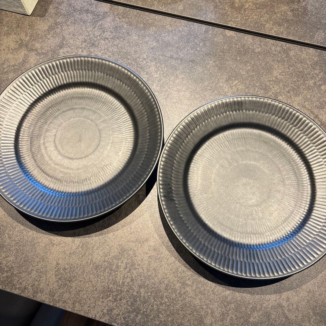 ロイヤルコペンハーゲン　ブラックフルーテッド　ディナープレート　27cm ２枚