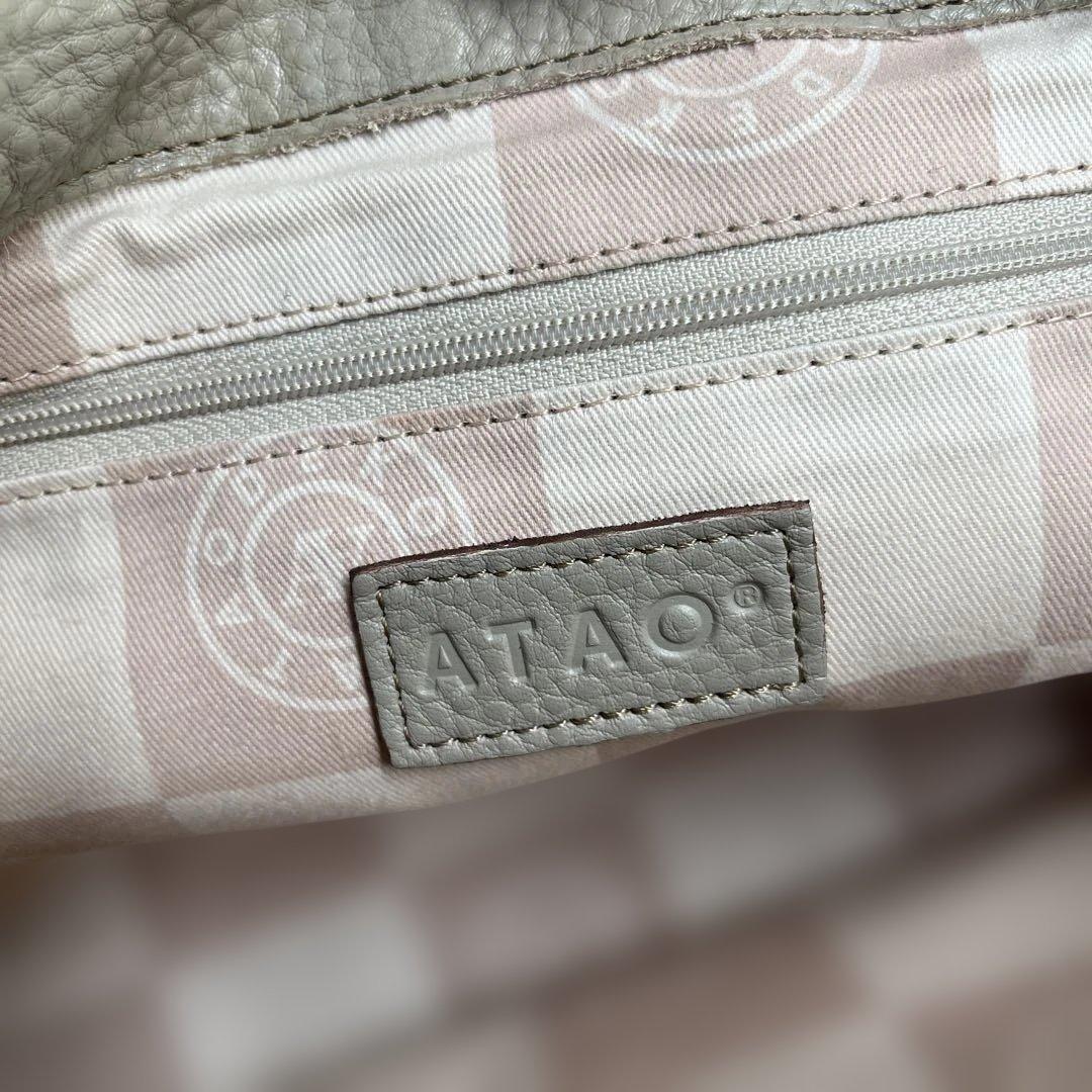 ATAO アタオ アンディ　ショルダーバッグ トートバッグ レザー　グレージュ