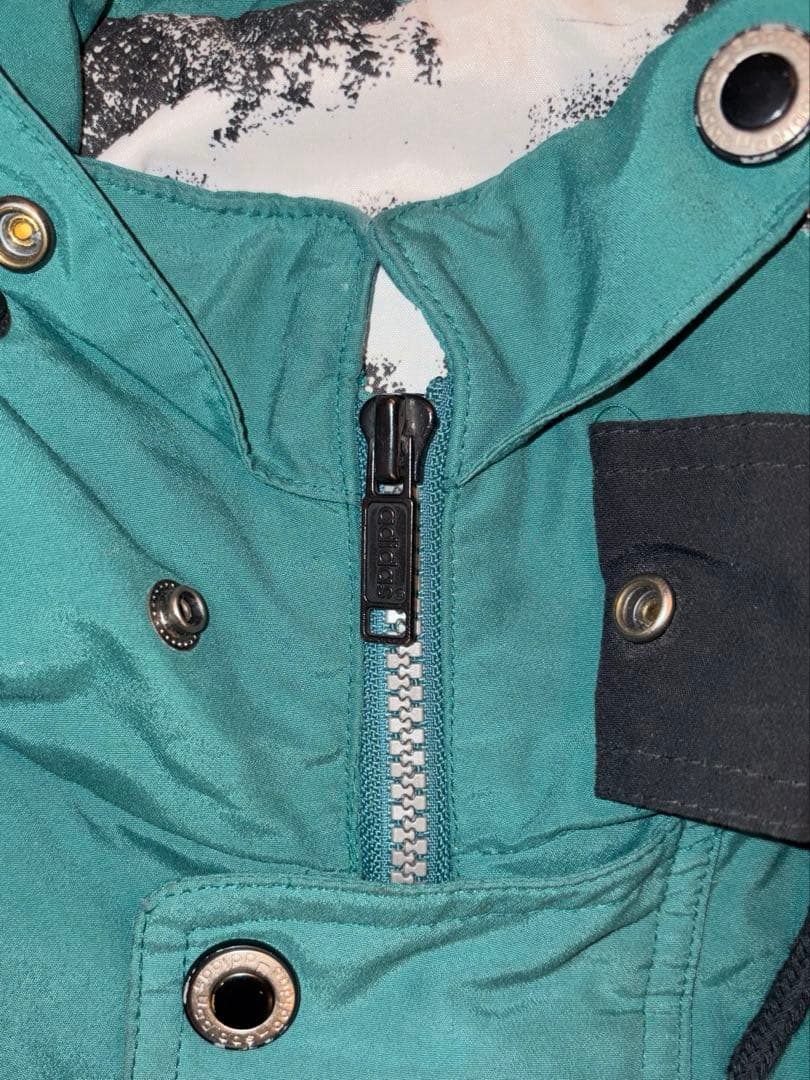 【超希少】アディダス スキーウェア ジャケット ヴィンテージ グリーン L