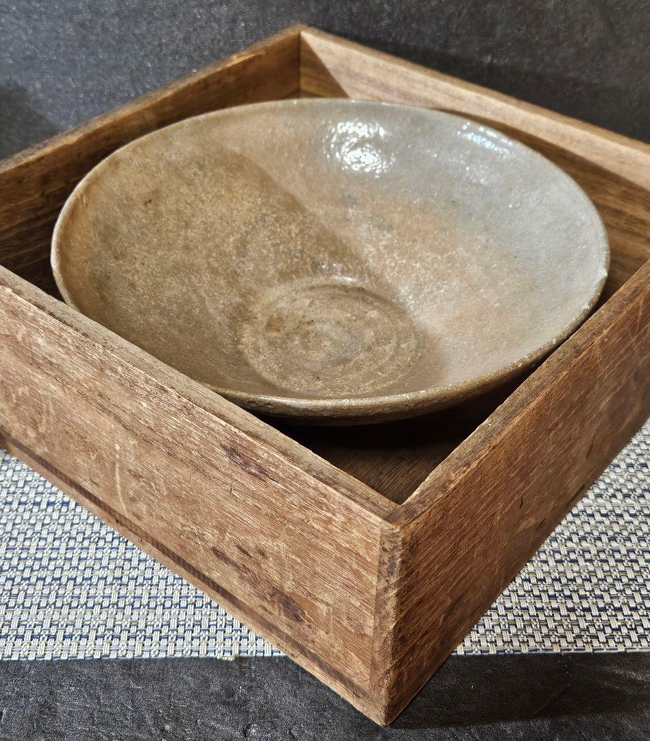 朝鮮古美術　朝鮮古陶磁　韓国古陶磁　高麗青磁　李朝青磁　径20.1cm鉢　菓子鉢