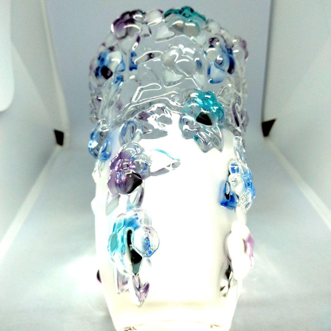 新品ParisVetoroエッチングカボションクリスタル花瓶花器江戸切子薩摩切子