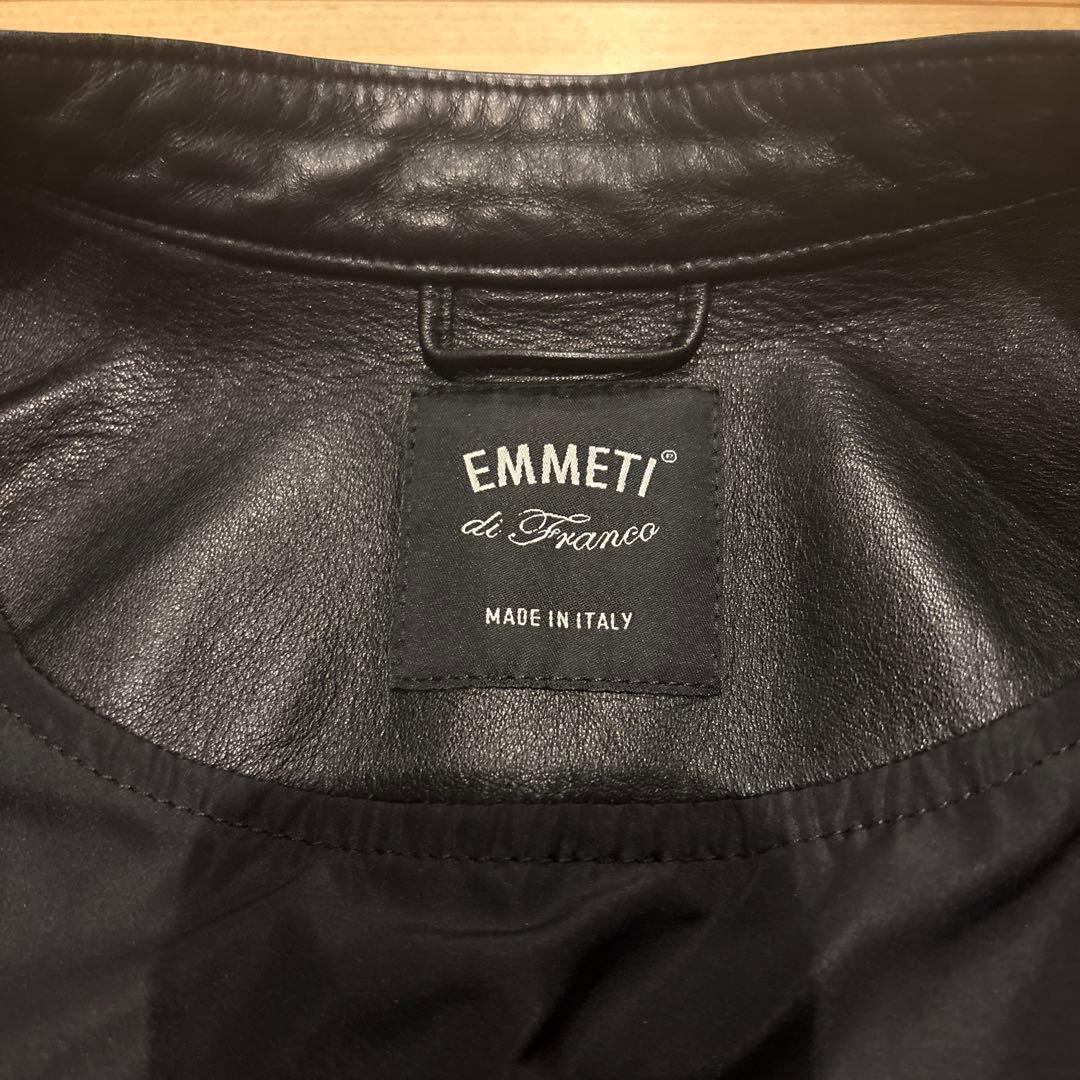 EMMETI FAI ナッパ シングル ライダースブルゾン 38 レディース