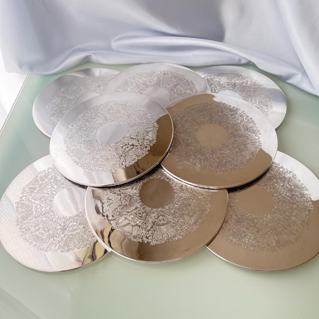 【英国】 プレースマット 23cm / コースター 10cm　各8枚