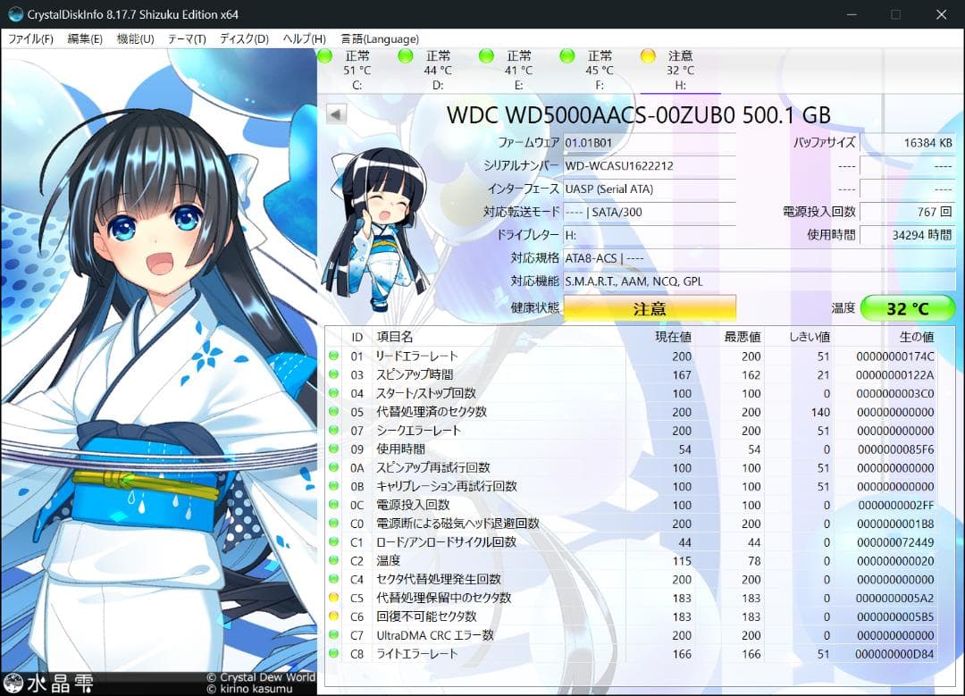 【ジャンク】WD 500GB HDD セット【匿名配送】