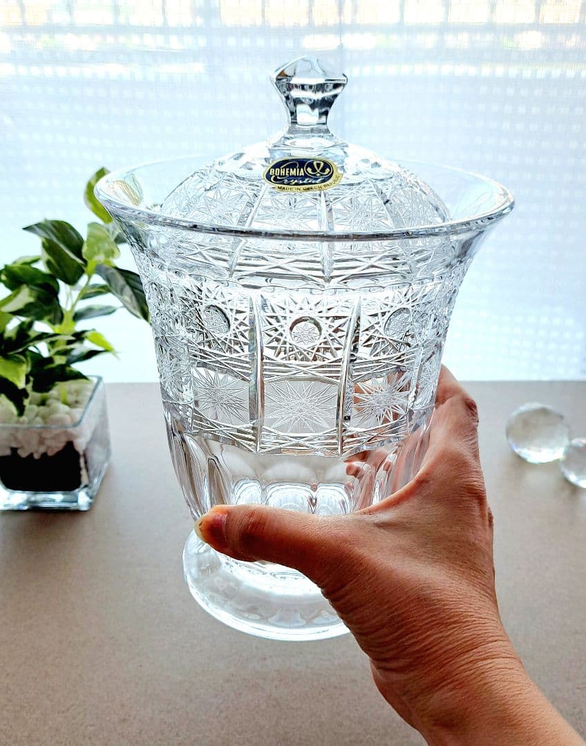 BOHEMIA★ボヘミアクリスタル★ボックス★キャニスター★大★未使用