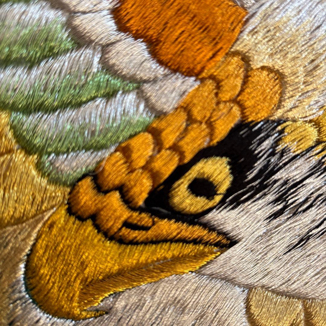 No.10 正絹　総刺繍 男の子お祝い着　長襦袢 七五三　のしめ