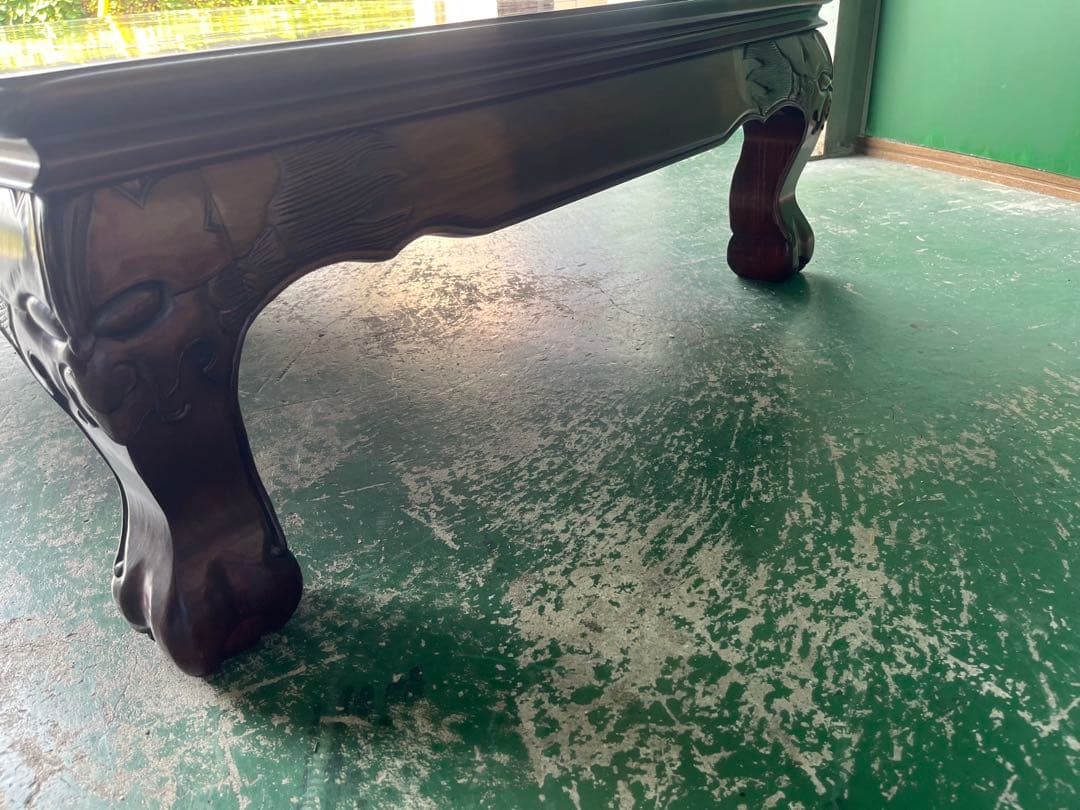 座卓 彫刻 木彫り 重圧 インテリア 和室 センターテーブル