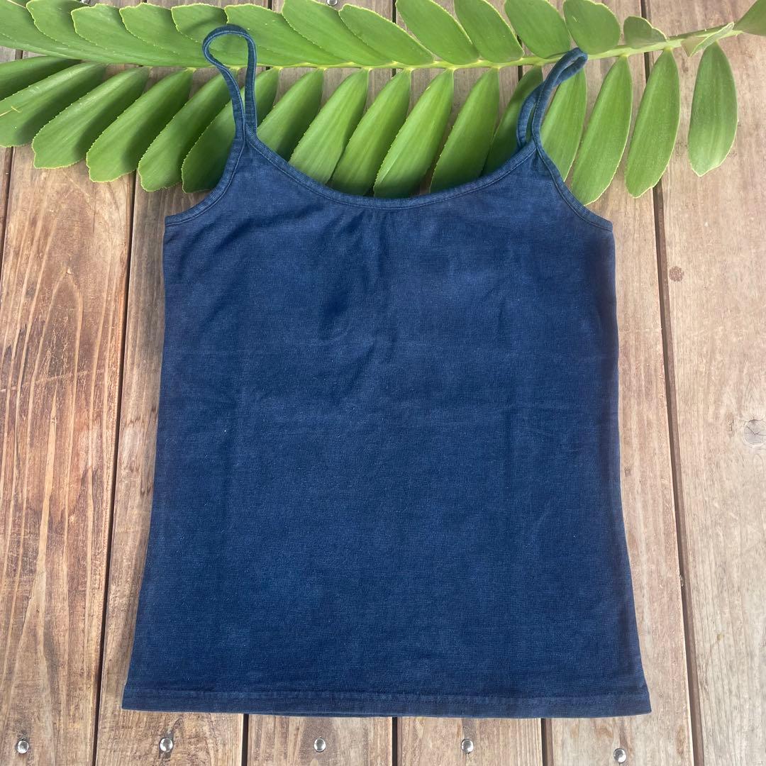 【専用出品】ヘンプコットン　カップイン キャミソール　L 　【藍染】【生成り】