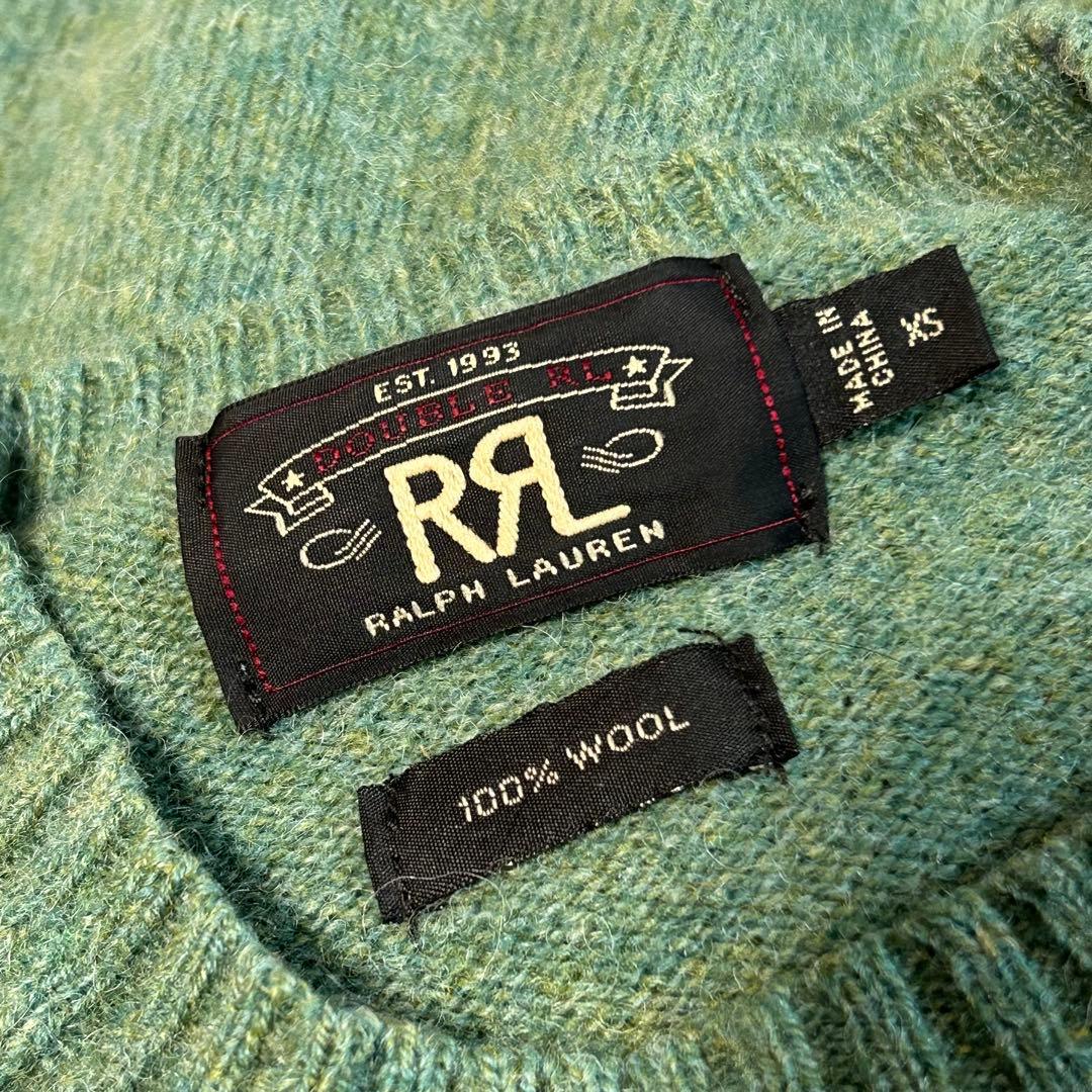 RRL ダブルアールエル　エルボーパッチウールセーター　XS ポロラルフローレン