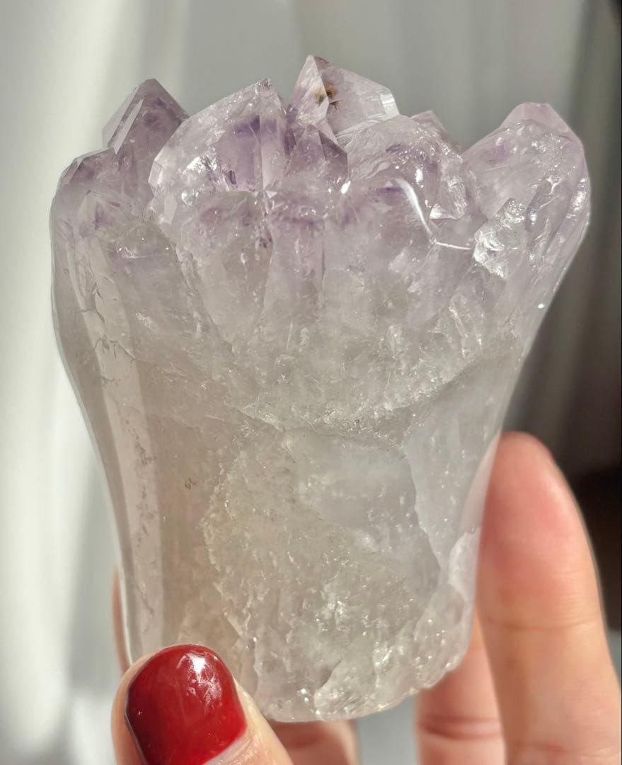 《高品質・希少デザイン》ゲーサイトinアメジスト＊花束クラスター　ラベンダー