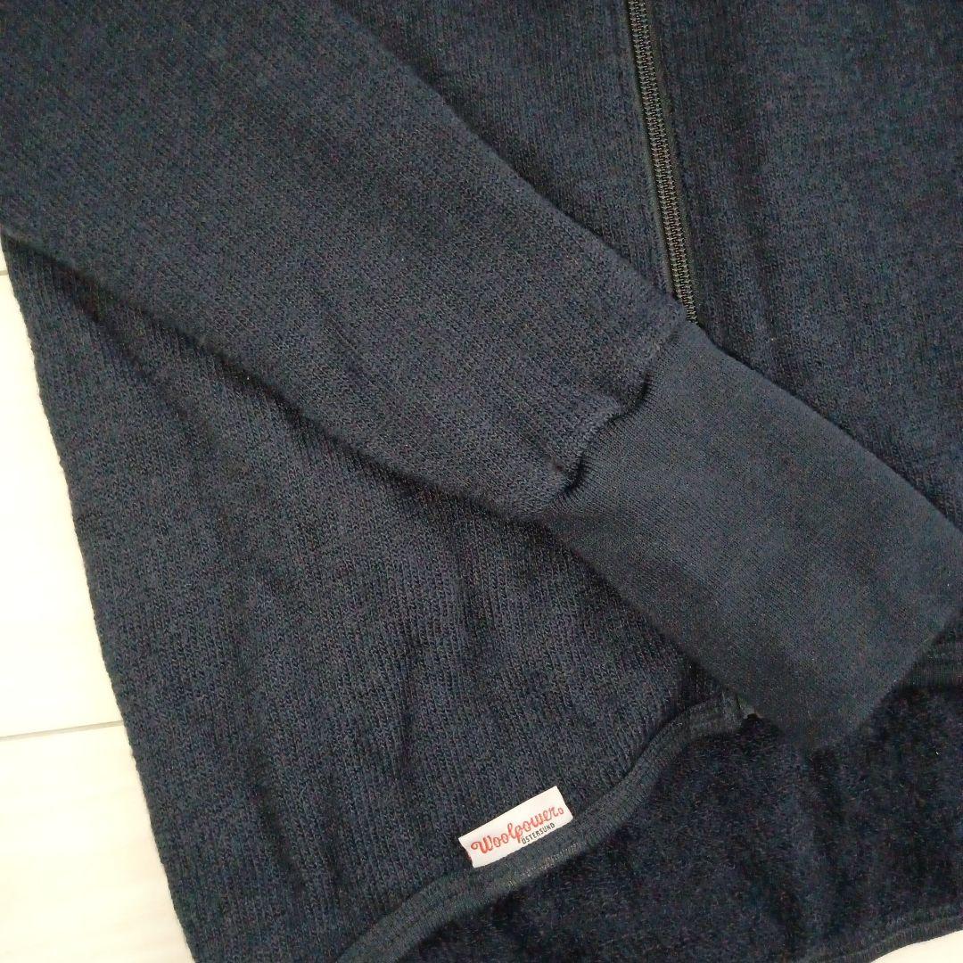 ウールパワー フルジップ ジャケット 400 サイズM ネイビー
