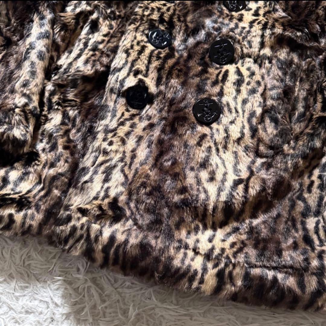 【入手困難レア】schott × MOUSSY レオパードPコート　ピーコート