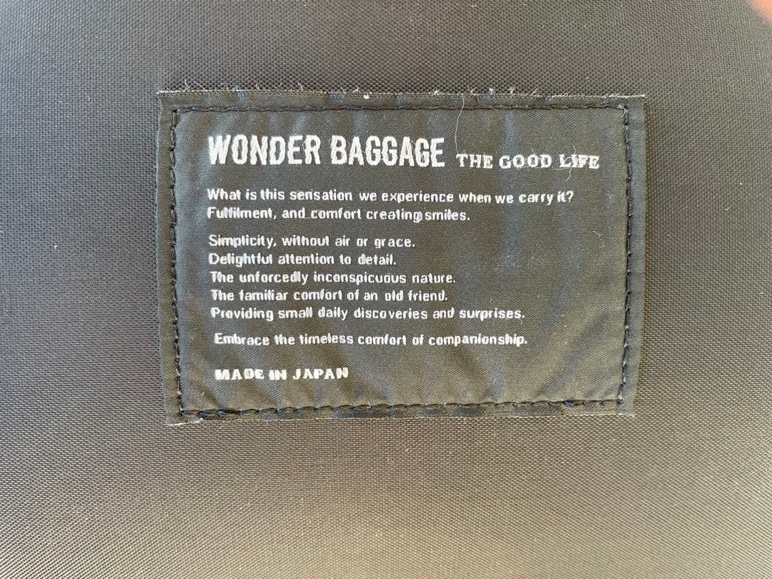 【美品】WONDER BAGGAGEビジネスバッグ　3way ブラック