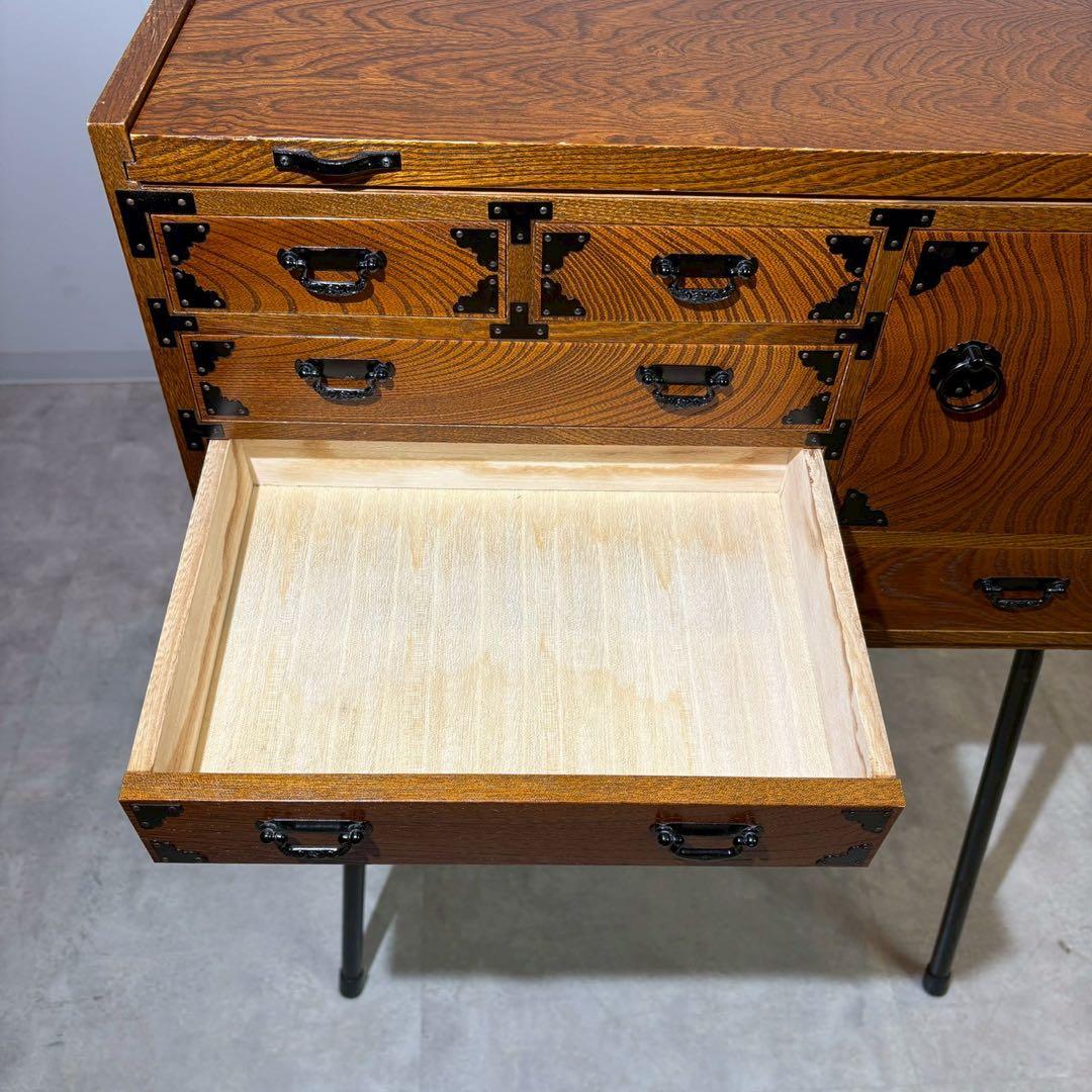 脚付和箪笥　小袖机　箪笥　リメイク家具　脚付棚　和家具　時代家具　和モダン
