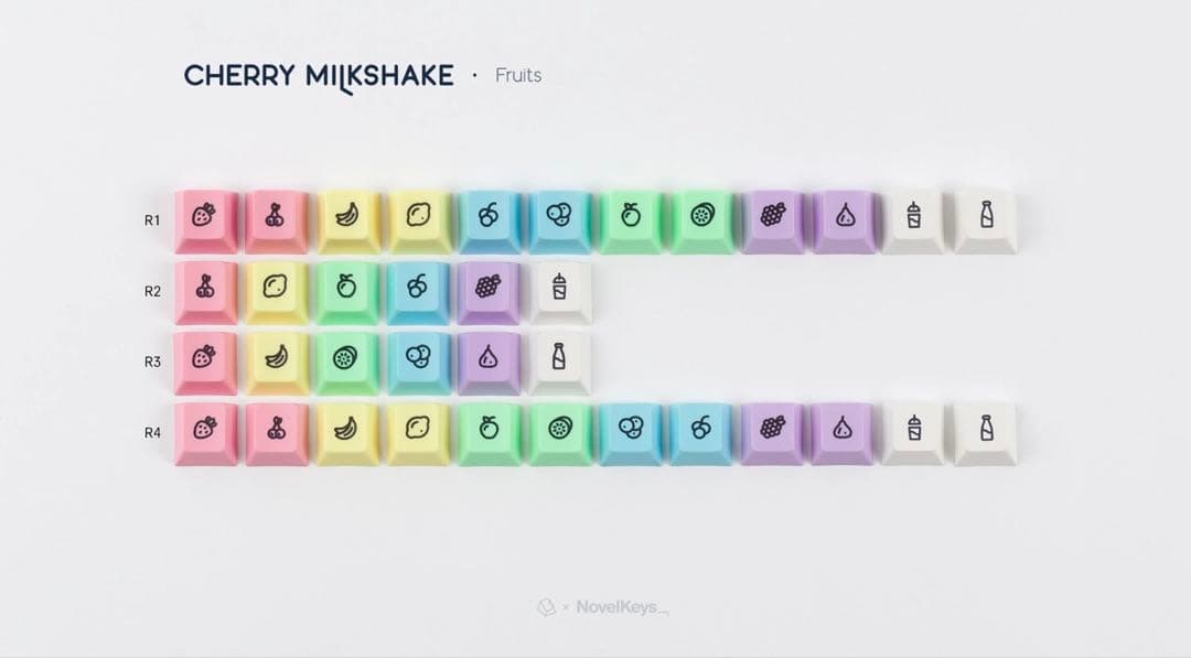 PBT Cherry Milkshake キーキャップ セット 自作キーボード
