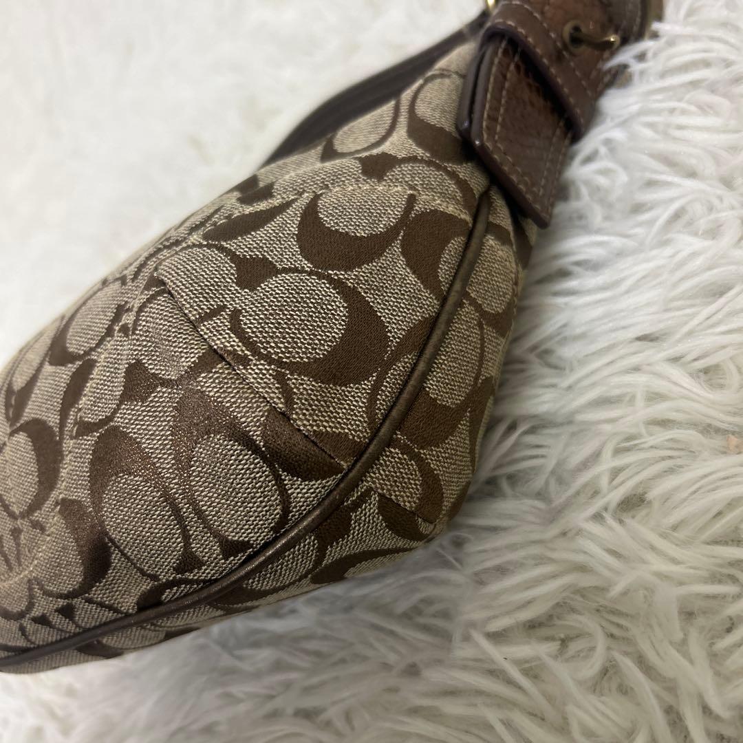 【極美品】COACH ワンショルダー シグネチャー パイソンショルダー
