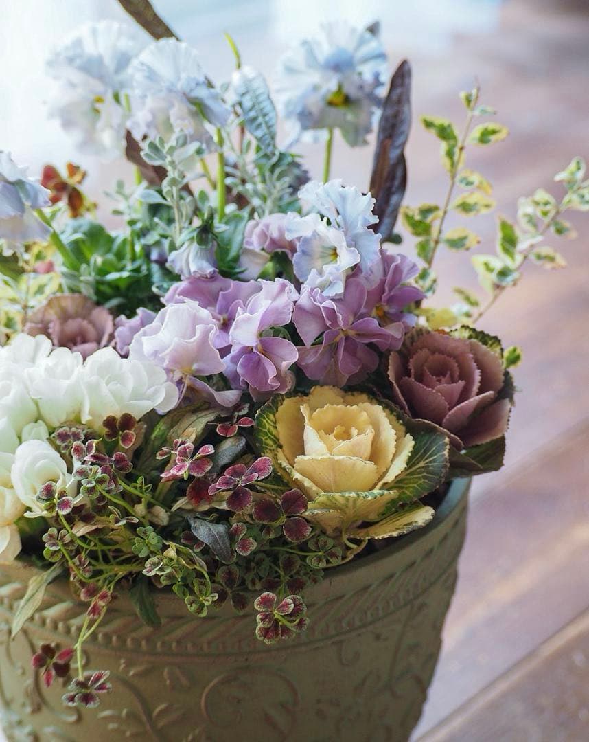 【お値下げ】アンティークシックなアメジストカラー寄せ植え