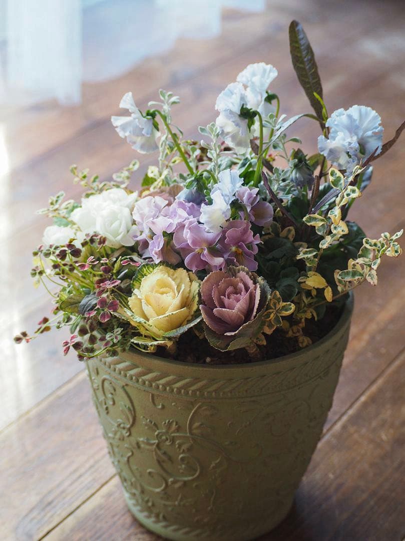 【お値下げ】アンティークシックなアメジストカラー寄せ植え