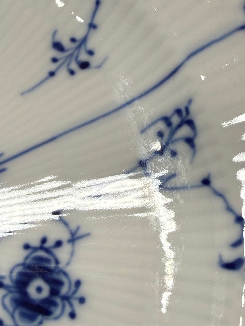 ロイヤルコペンハーゲン ブルーフルーテッド プレート フルレース 25cm 2枚