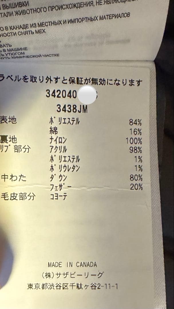 極美品✨ カナダグース　jasperダウンジャケット