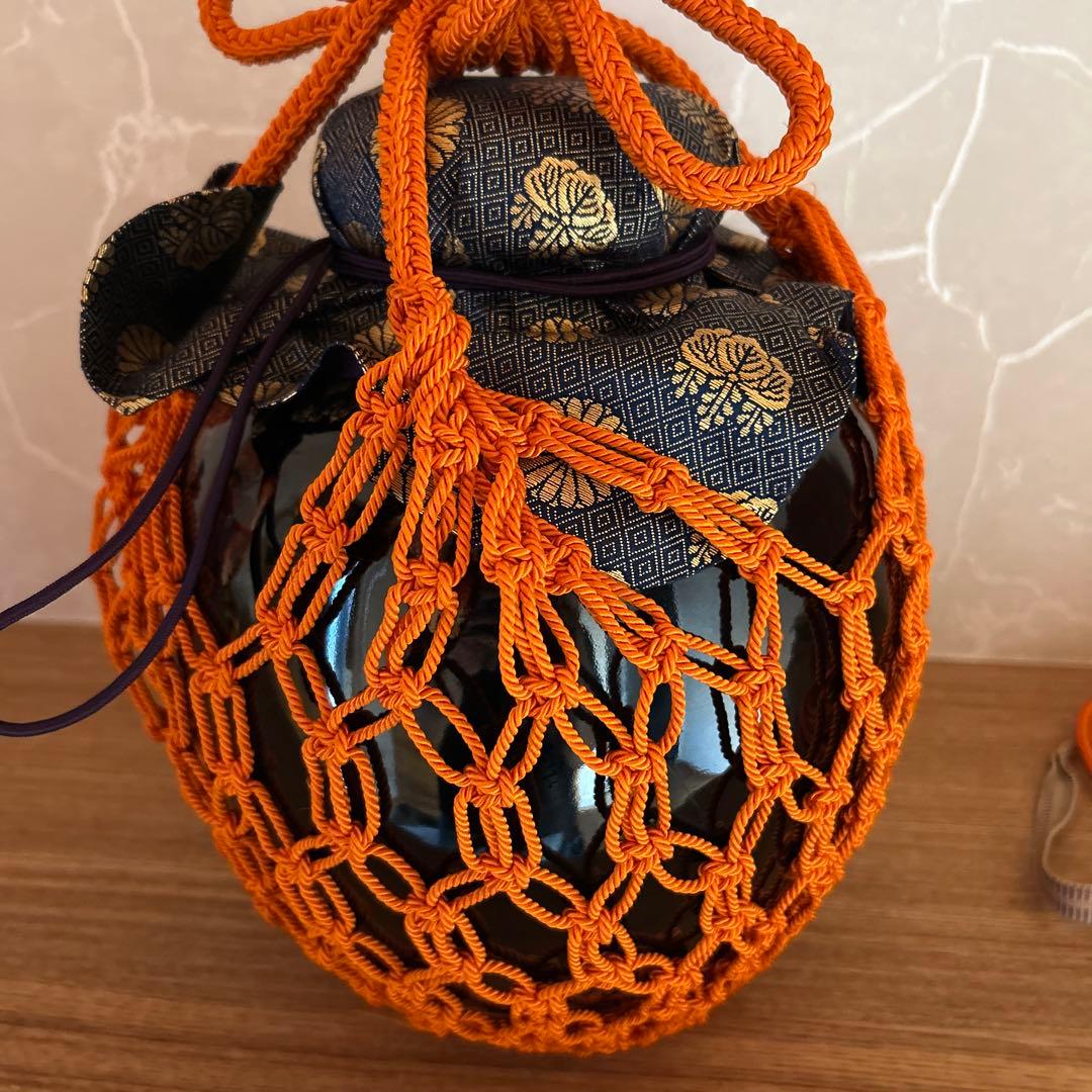 天目茶壺　茶壷　桶谷定一　茶道具　飾網紐　共箱　洛東　平安