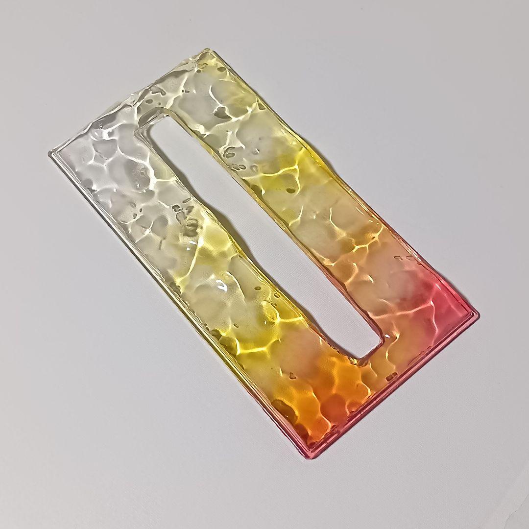 【1225】オーシャンアート　立体波紋　ウッドレジン　ティッシュケース　海雑貨