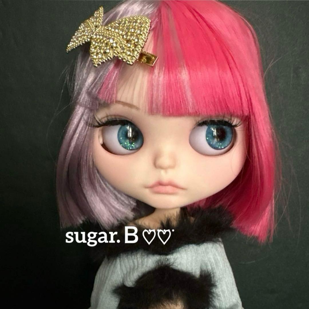 アイシードールカスタム❤︎ピンク×薄パープル❤︎ボブ