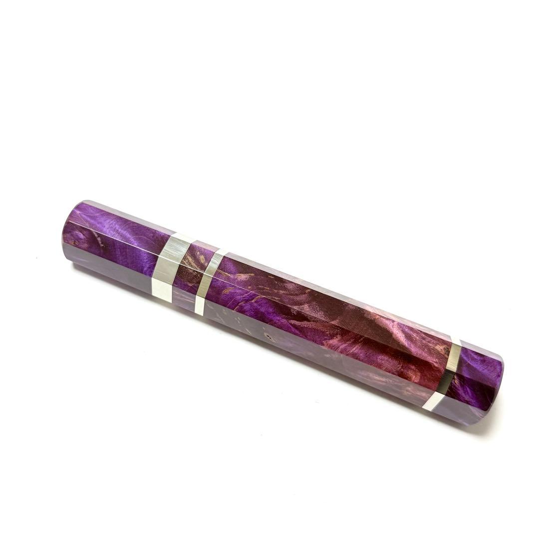 三段銀巻 柳刃300 スタビライズドウッド 八角柄 柳刃尺 包丁の柄 ハンドル