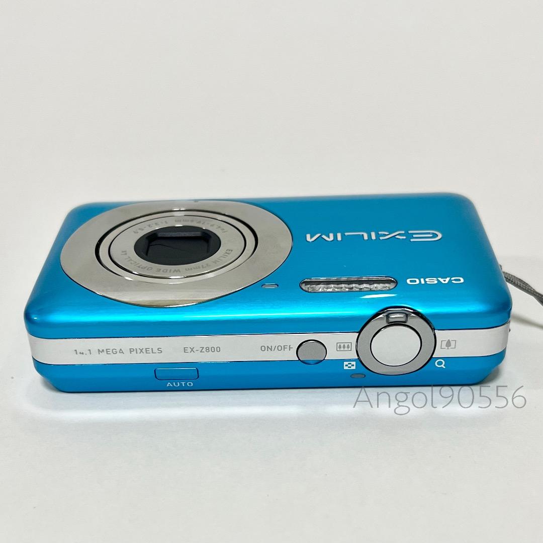 美品 CASIO EX-Z800 コンパクトデジタルカメラ ブルー 取説 箱