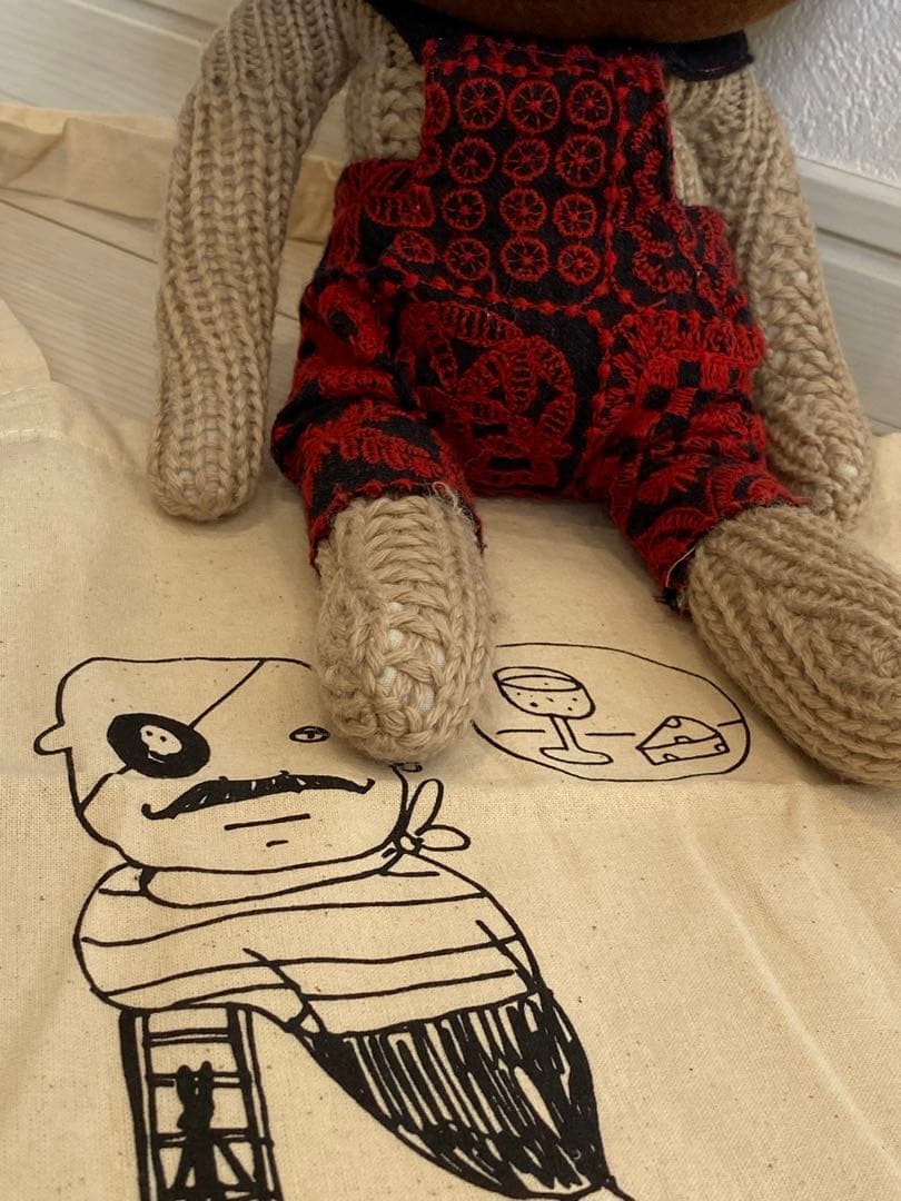 Miyu　ボビーダラス 超美品 お猿さん 手作り一点もの エコバッグ付