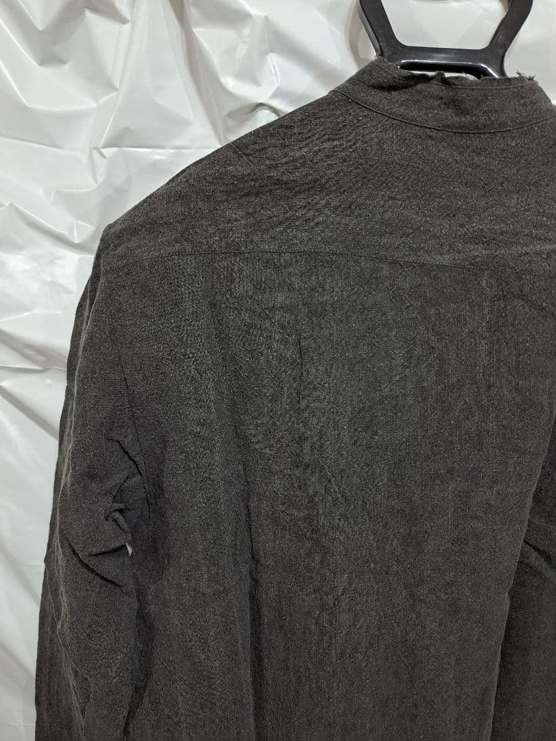 未使用　KLASICA　リネンシャツ　長袖　チャコールグレー