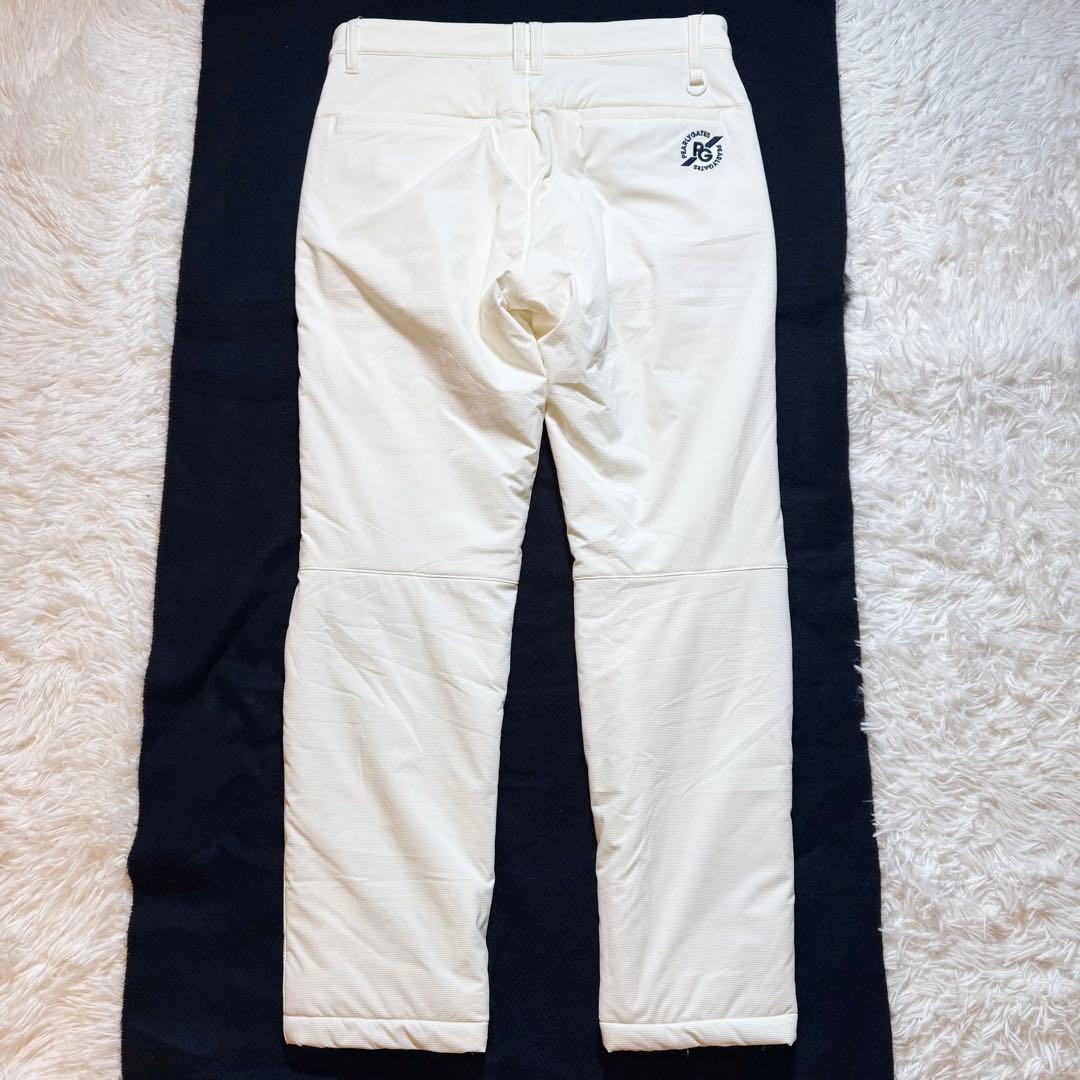 パーリーゲイツ 中綿入り 防寒パンツ リング PGロゴ刺繍付き ホワイト L