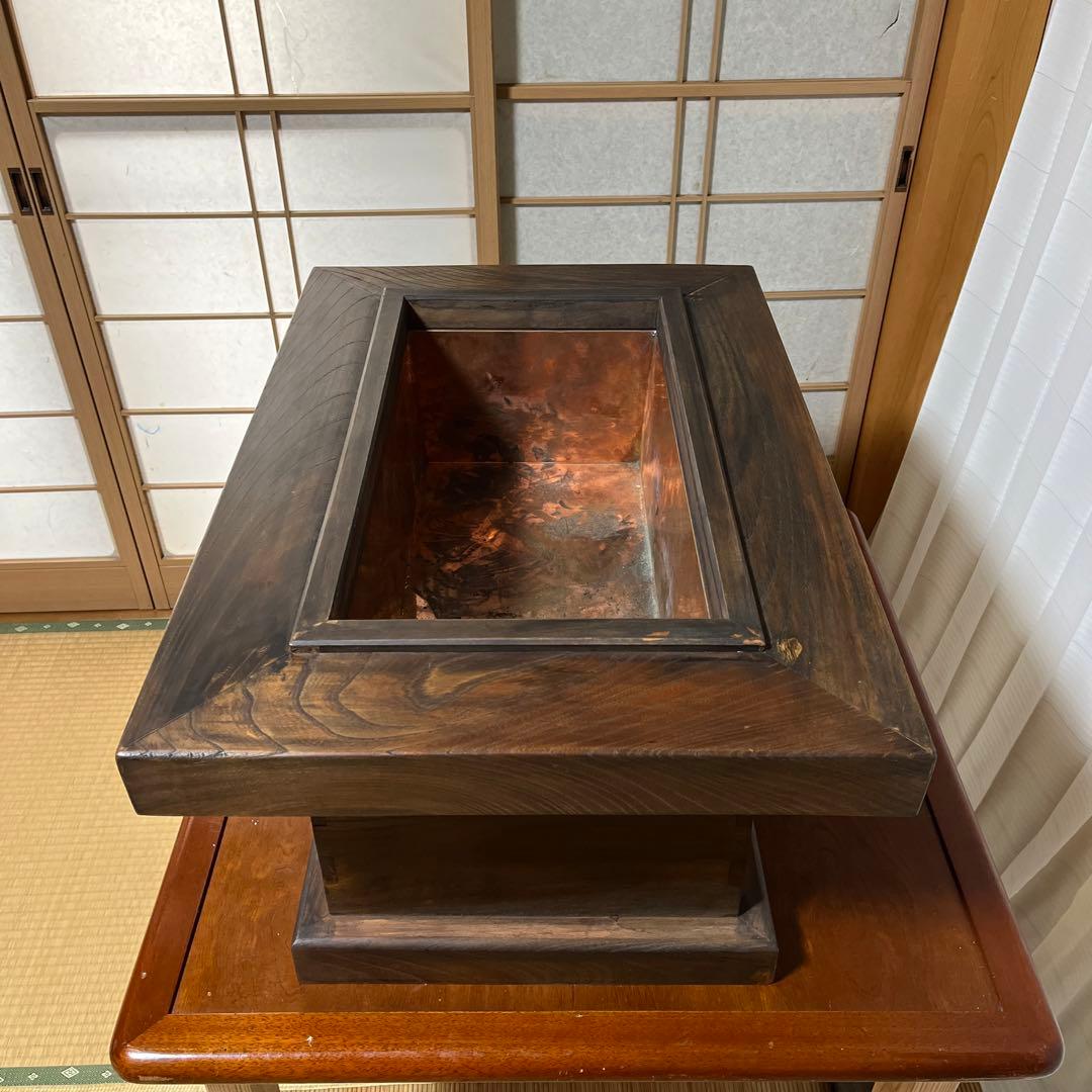 総檜の角火鉢