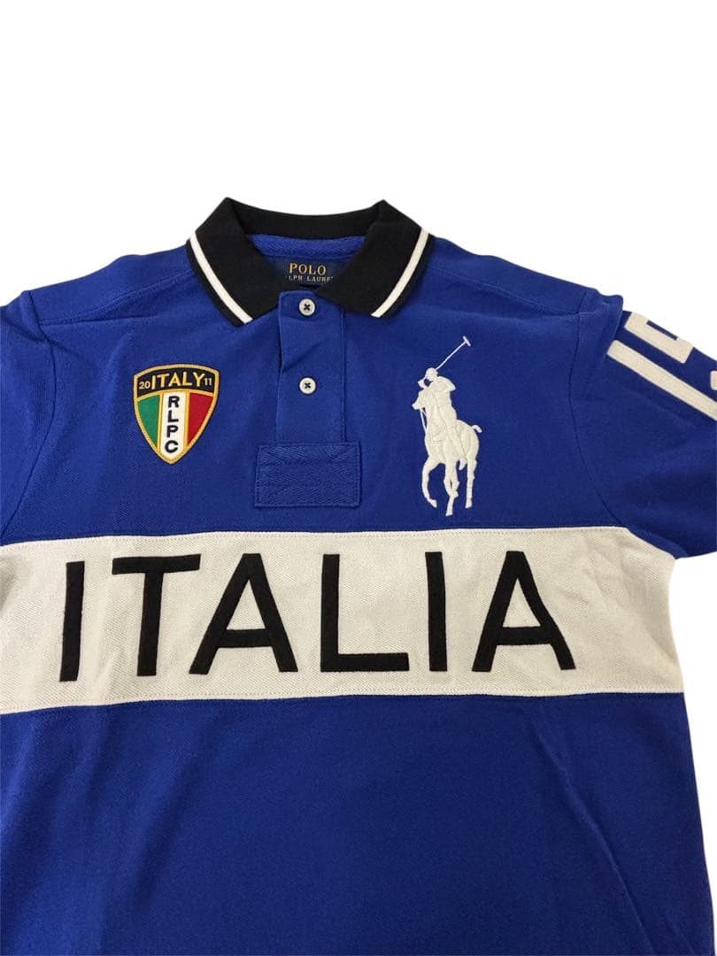 ポロラルフローレン 半袖ポロシャツ XS ビッグポニー ITALIA 刺繍入り