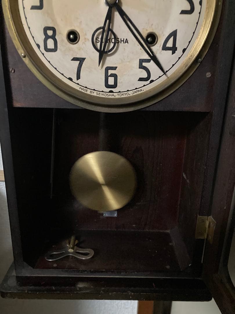 SEIKOSHA 柱時計 本打ち式 稼動中