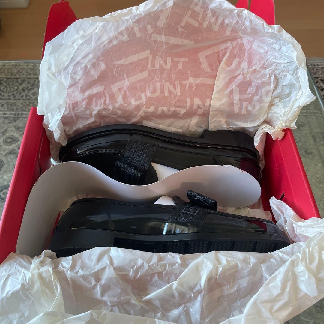 HUNTER リボンローファー　レインシューズ