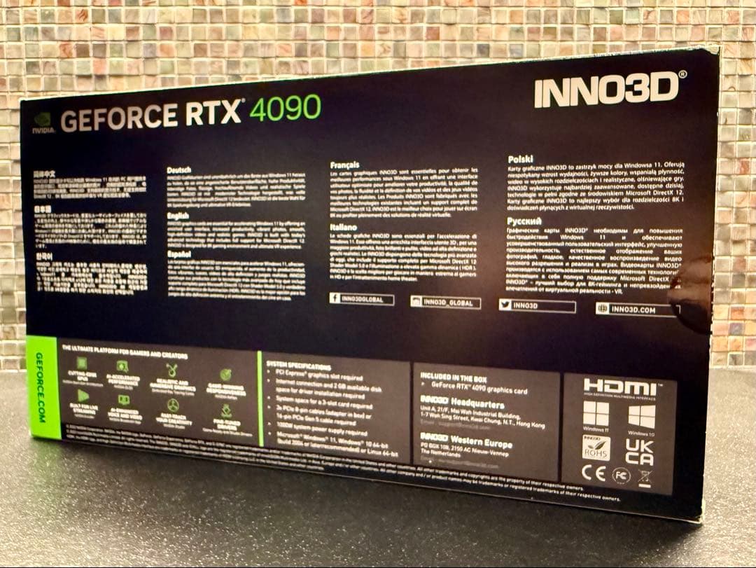 美品 コイル鳴き◎ INNO3D GeForce RTX 4090 X3 OC