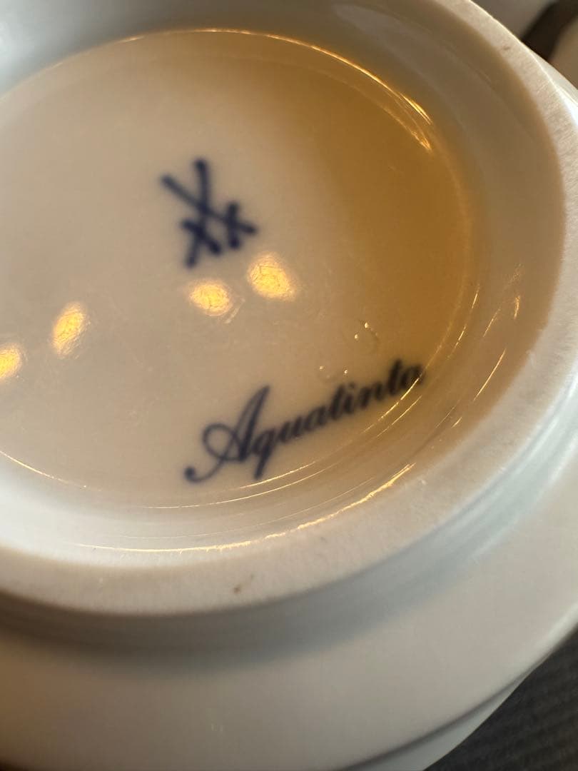 マイセンMeissen◇歴代剣マーク　金彩小皿　５枚セット◇アクアティンタ