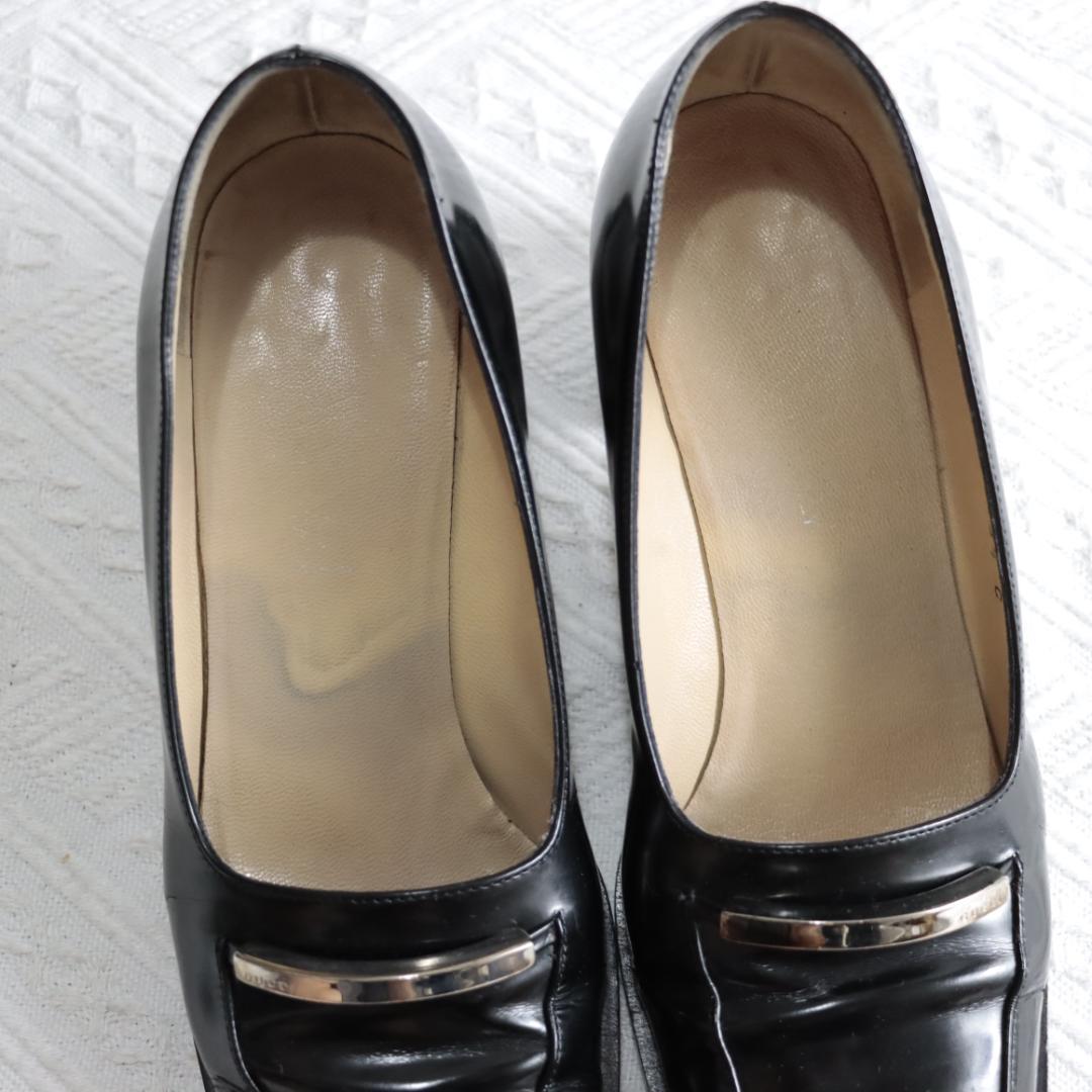 美品！GUCCI　レザーシューズ　パンプス　ローファー　ヒール　箱付き　23.5