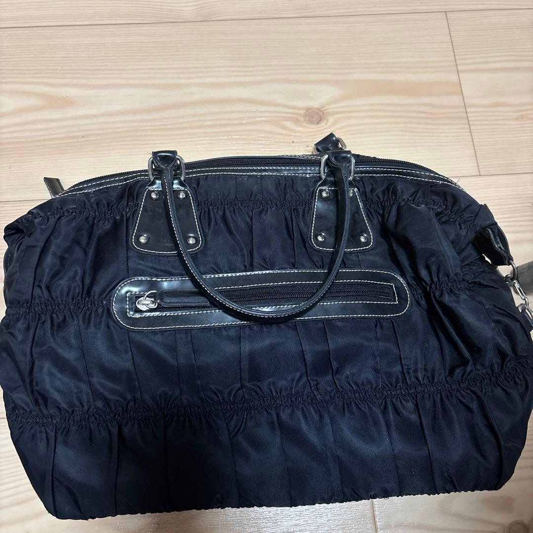 PRADA ブラック バッグ ギャザー入り