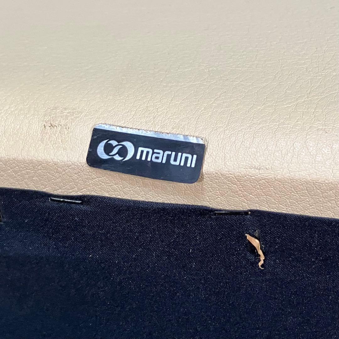 ♦︎maruni ♦︎マルニ 三人掛け　昭和レトロ ソファー 革　木目調
