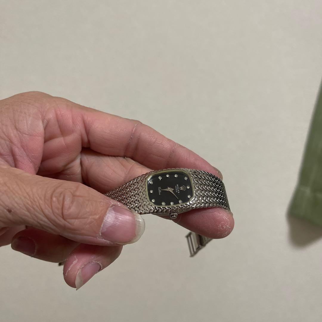 ROLEX Celini 黒文字盤 メッシュバンド